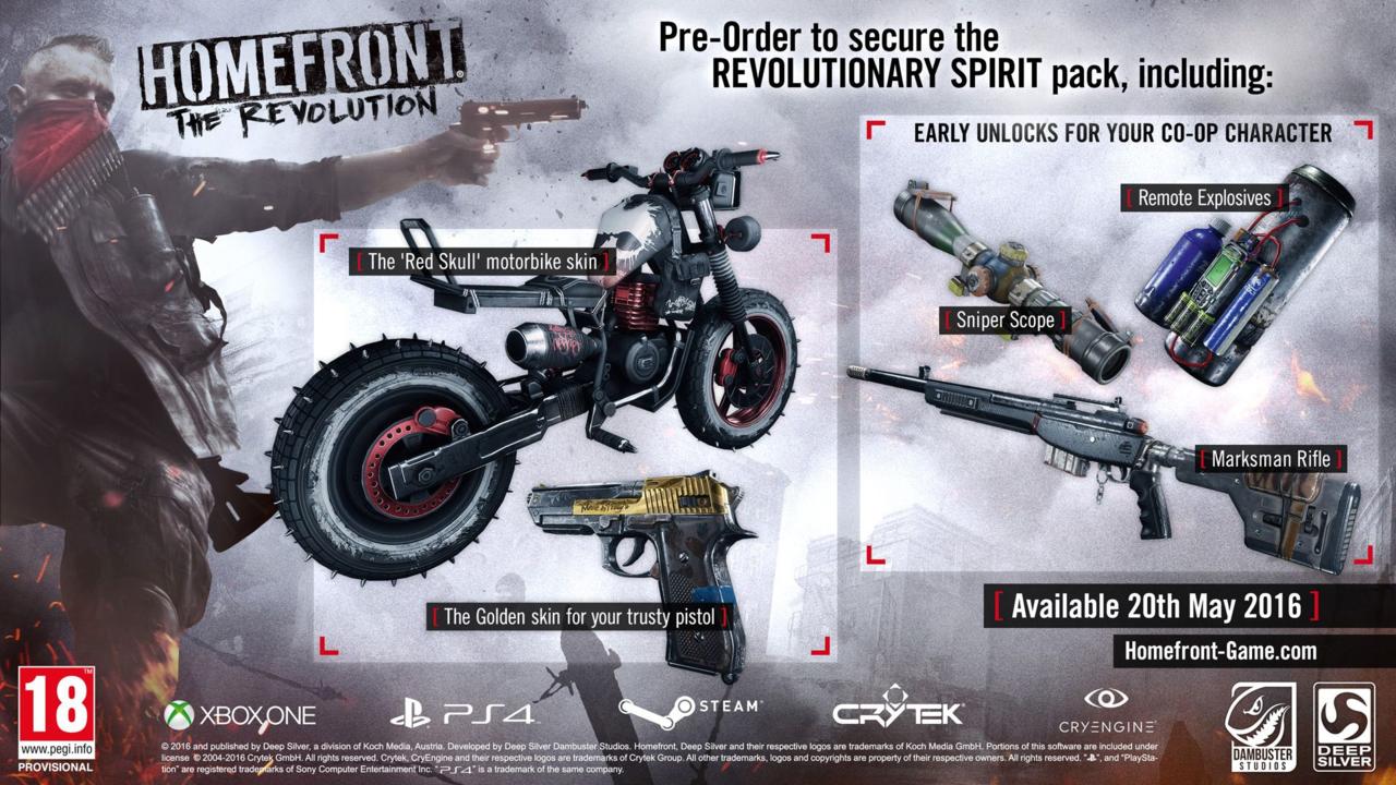 Jogo DLC Homefront The Revolution - Revolutionary Spirit Pack - ThunderKeys